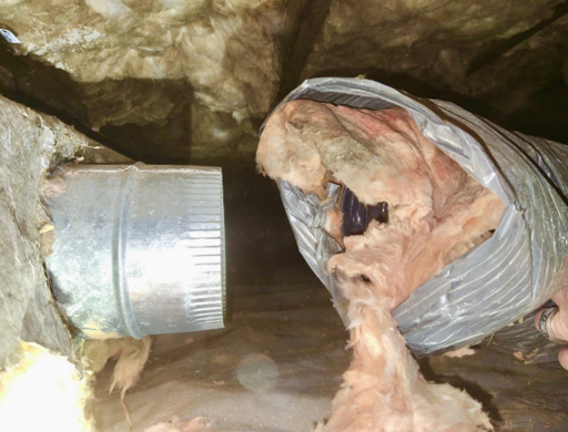 damaged duct lines