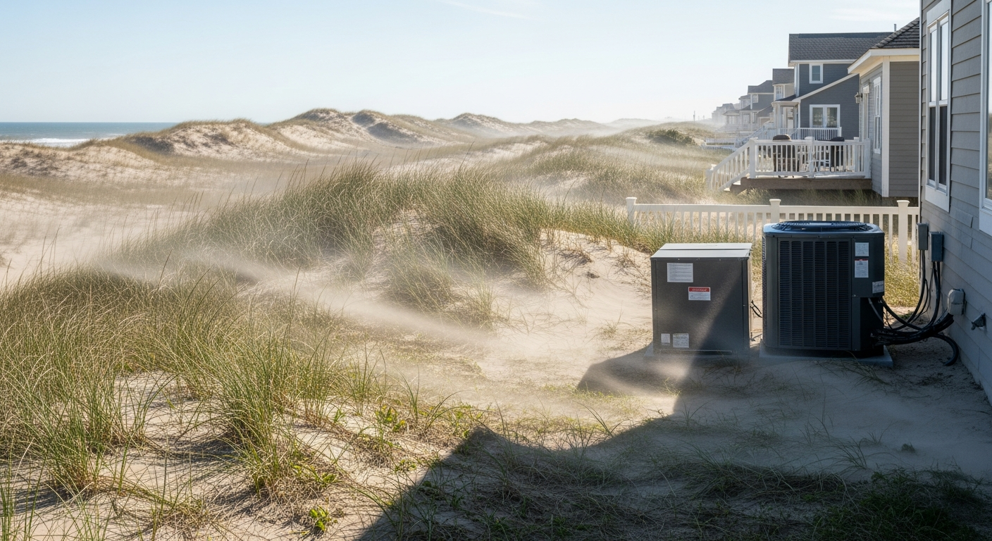 Why Virginia Beach Coastal Winds Fill Your Ducts With Sand and Allergens