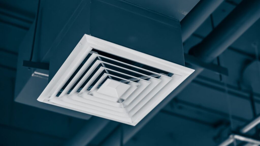a sanitized and cleaned air duct