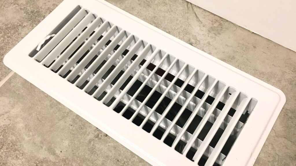 air duct vent on floor method to grab toys